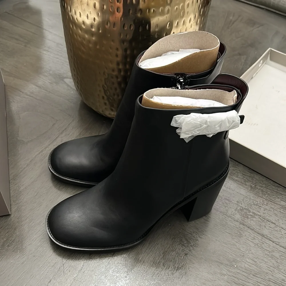 Franco Sarto Women's Rivet Block Heel Ankle Boot_9